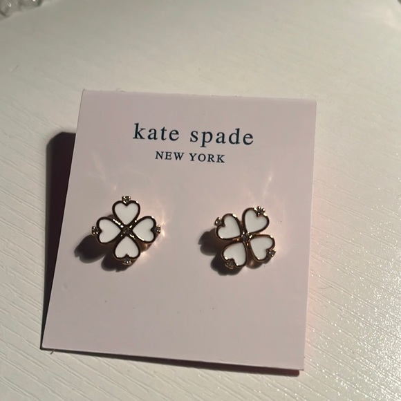 Kate Spade Legacy Logo Floral Spade Earrings - Picture 2 of 5